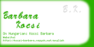 barbara kocsi business card